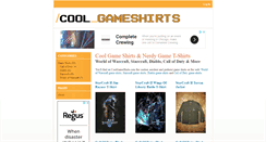 Desktop Screenshot of coolgameshirts.com
